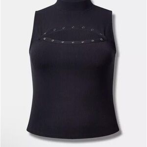 Torrid mock neck snap detail tank top